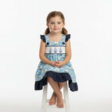 Sail away ruffle Girls Dress