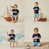 Sailboat Smocked Short set