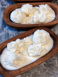 Hand Carved Bowl Botanical Garden Bowl Candle | Hand Poured Candle