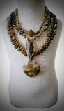 Artisan "Brown Baby" Natural Jasper and Pearl Layered Necklace