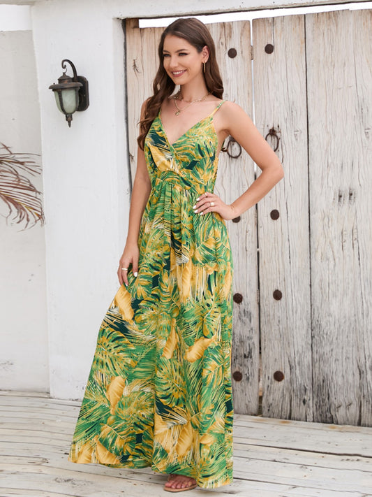 Tropical Cami Vacation Maxi Dress