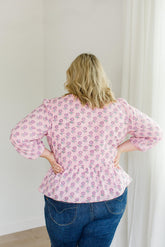The Frances Top in Blush Haze Plus Size