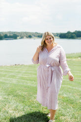 The Christine Shirt Dress in Lavender Taffy Plus Size