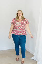 The Judy Top in Crimson Grove Plus Size