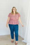 The Judy Top in Crimson Grove Plus Size