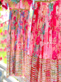 Floral burst maxi dress
