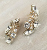 The Jocelyn Cluster stud earrings - Designed by hand made to Order As Seen at Paris Fashion Week 2022 and Vanity Fair and Elle USA