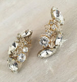 The Jocelyn Cluster stud earrings - Designed by hand made to Order As Seen at Paris Fashion Week 2022 and Vanity Fair and Elle USA