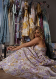 Anastelle Strapless Jacquard Maxi Dress