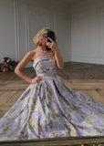 Anastelle Strapless Jacquard Maxi Dress