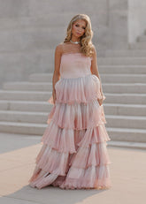 Genevieve Pink Party Gown Summer Wedding Party Dress