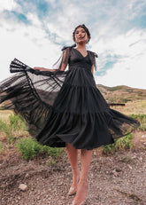 Jeanne Black Party Dress Black