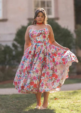 Kelly Summer Garden Party Midi Dress