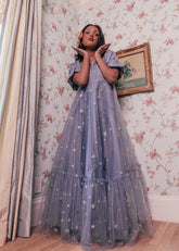 Wendy Dress Blue Star Feminine Maxi Dress