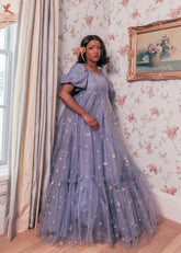 Wendy Dress Blue Star Feminine Maxi Dress