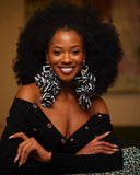 Artisan Hand crafted Nonso Square top flower petal earrings