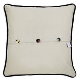 100% Organic Cotton Seattle, WA Hand-Embroidered Artisan Pillow