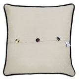 100% Organic Cotton Seattle, WA Hand-Embroidered Artisan Pillow