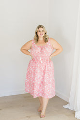 The Kiley Tank Dress in Watermelon Sorbet Plus Size
