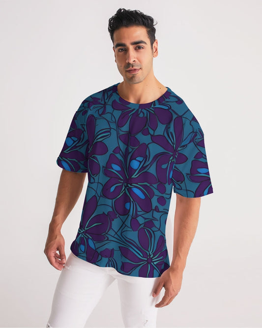 Purple Hawaii Floral Men's Premium Hawaiian T'Shirt