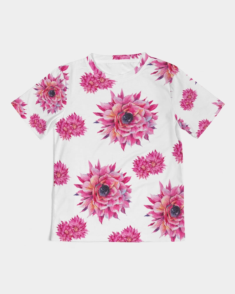 Spring flower garden design floral border Kids T-Shirt