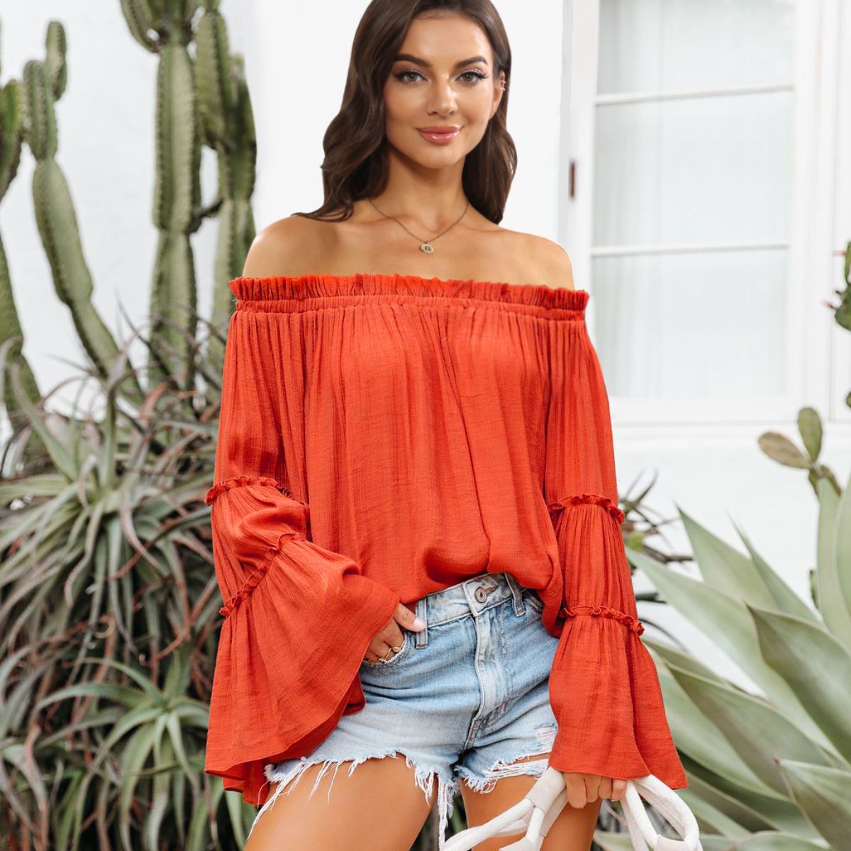 Off the best sale shoulder boho top