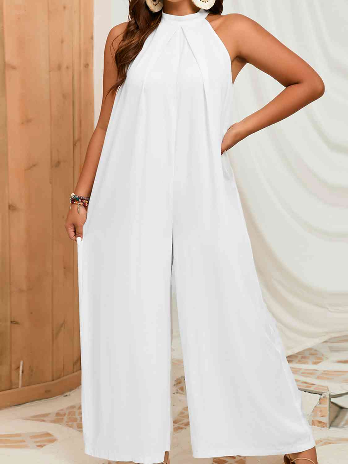 Plus Size Resort Wide Leg Jumpsuit – The Landing World