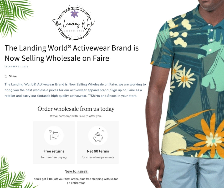 The Landing World® Activewear Brand is Now Selling Wholesale on Faire