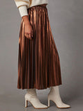 Pleated Brown Skirt