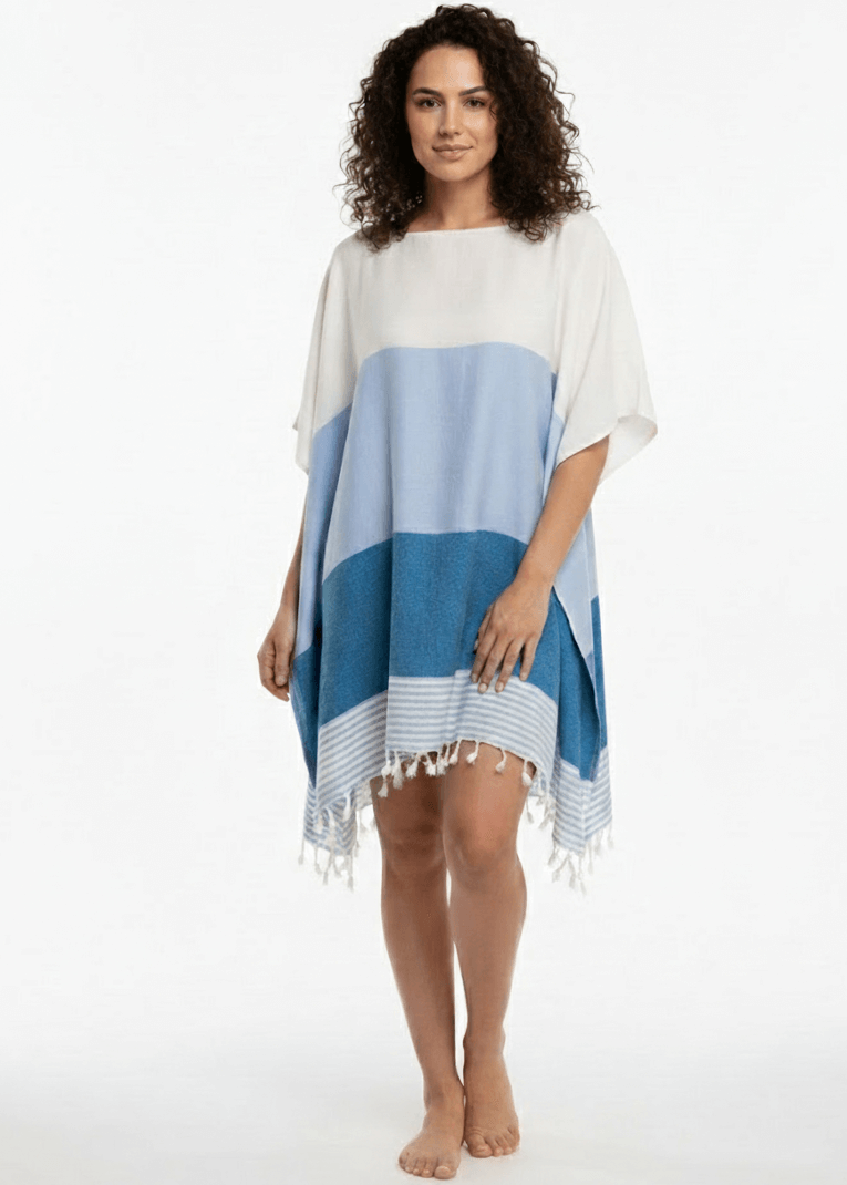 Handwoven Multi Color Tunic Beach Cover Up