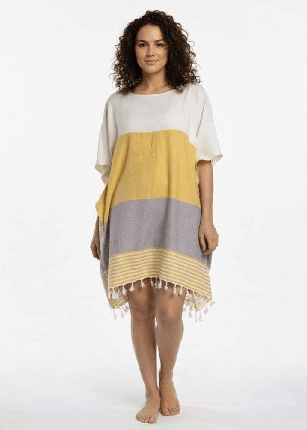 Handwoven Multi Color Tunic Beach Cover Up