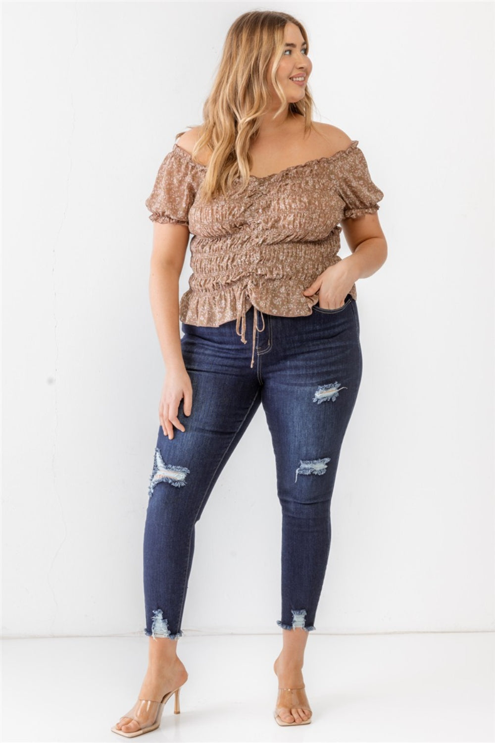 Plus Size Off-Shoulder Summer Top