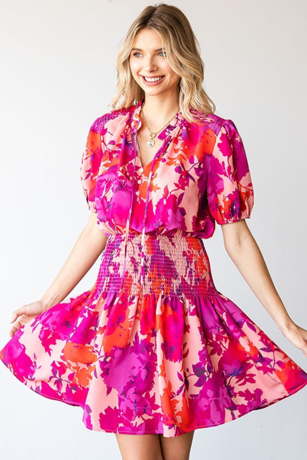 Short Floral Resort Dress