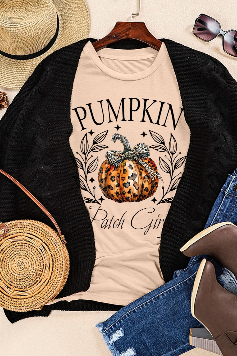 Women's Pumpkin Super Cute Fall T-Shirt