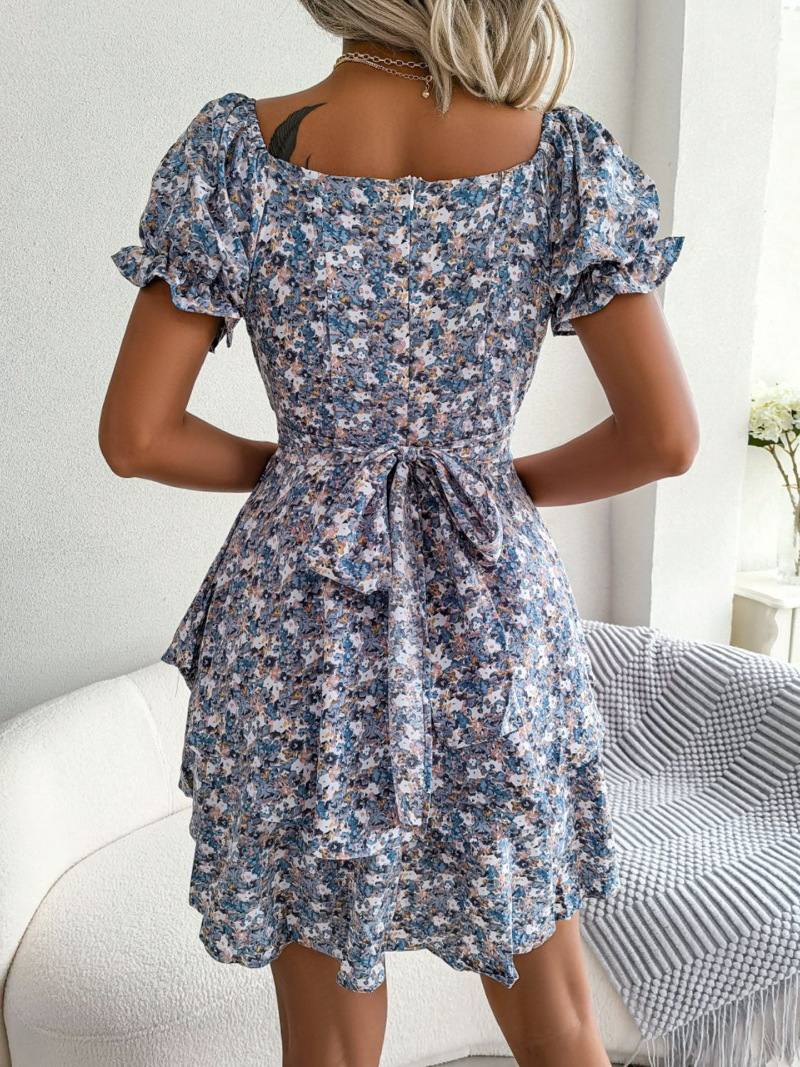 Floral Sweetheart Summer Mini Dress