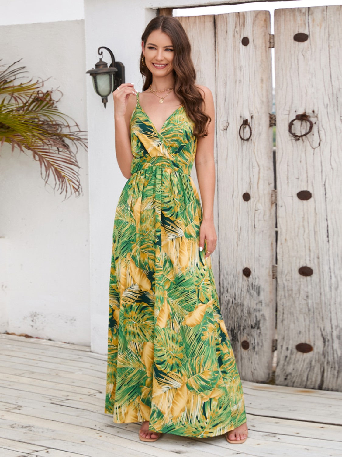 Tropical Cami Vacation Maxi Dress