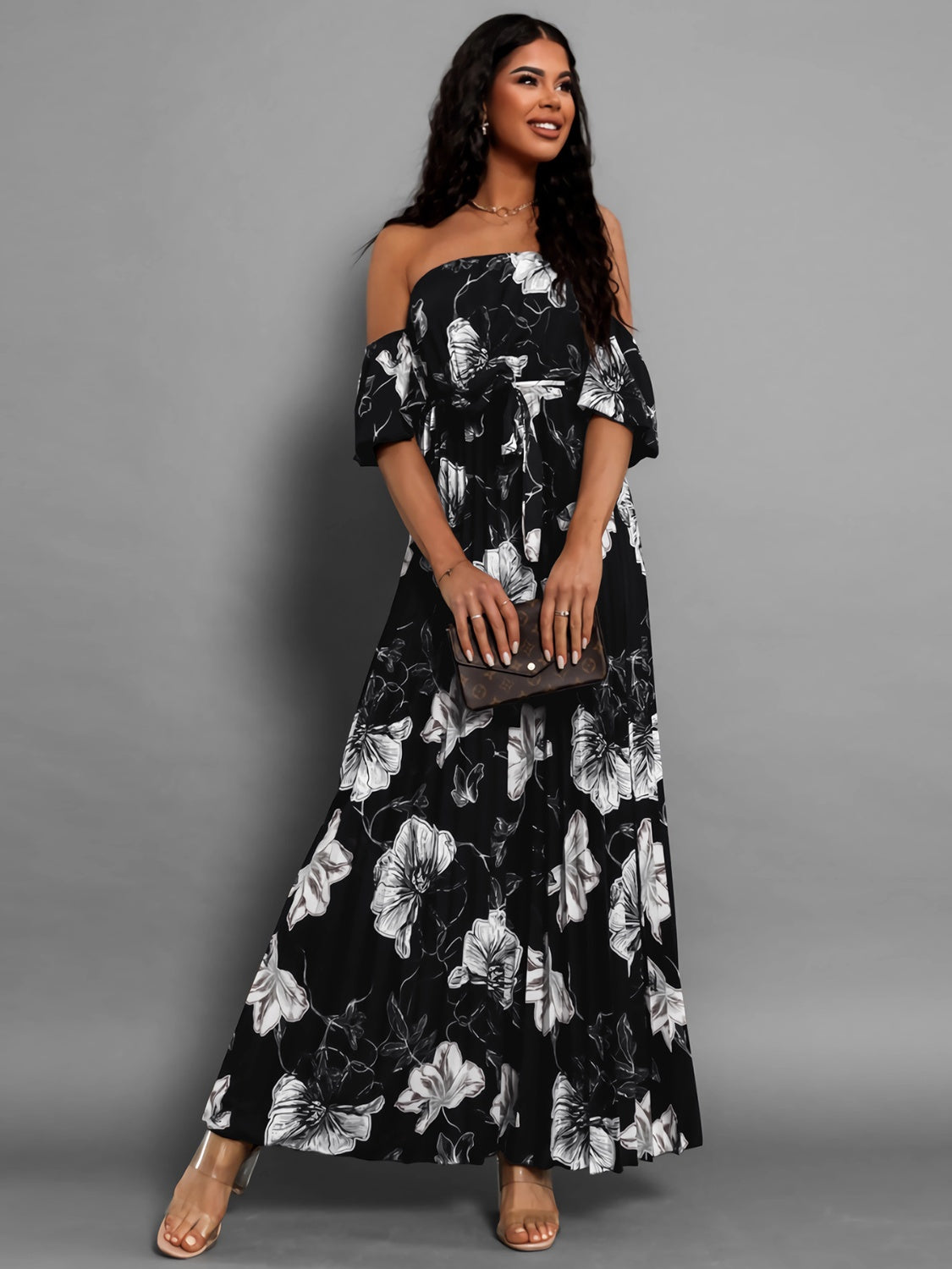 Floral Off Shoulder Resort Maxi Dress