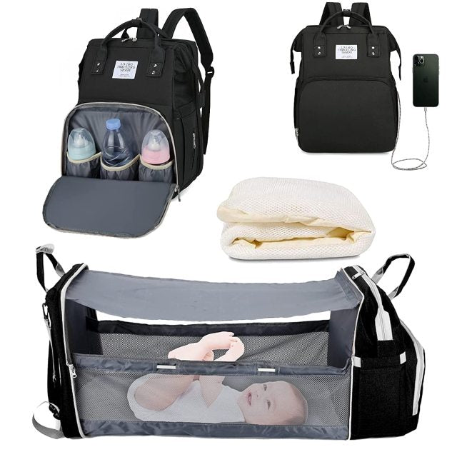 Portable Baby Bed, Baby Travel Changing Station, Backpack Diaper Bag