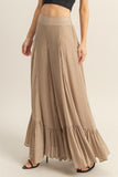 High-Waist Ruffle Flared Wide Leg Boho Beach Pants