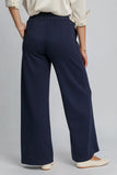 Drawstring Wide Leg Resort Pants with Pockets