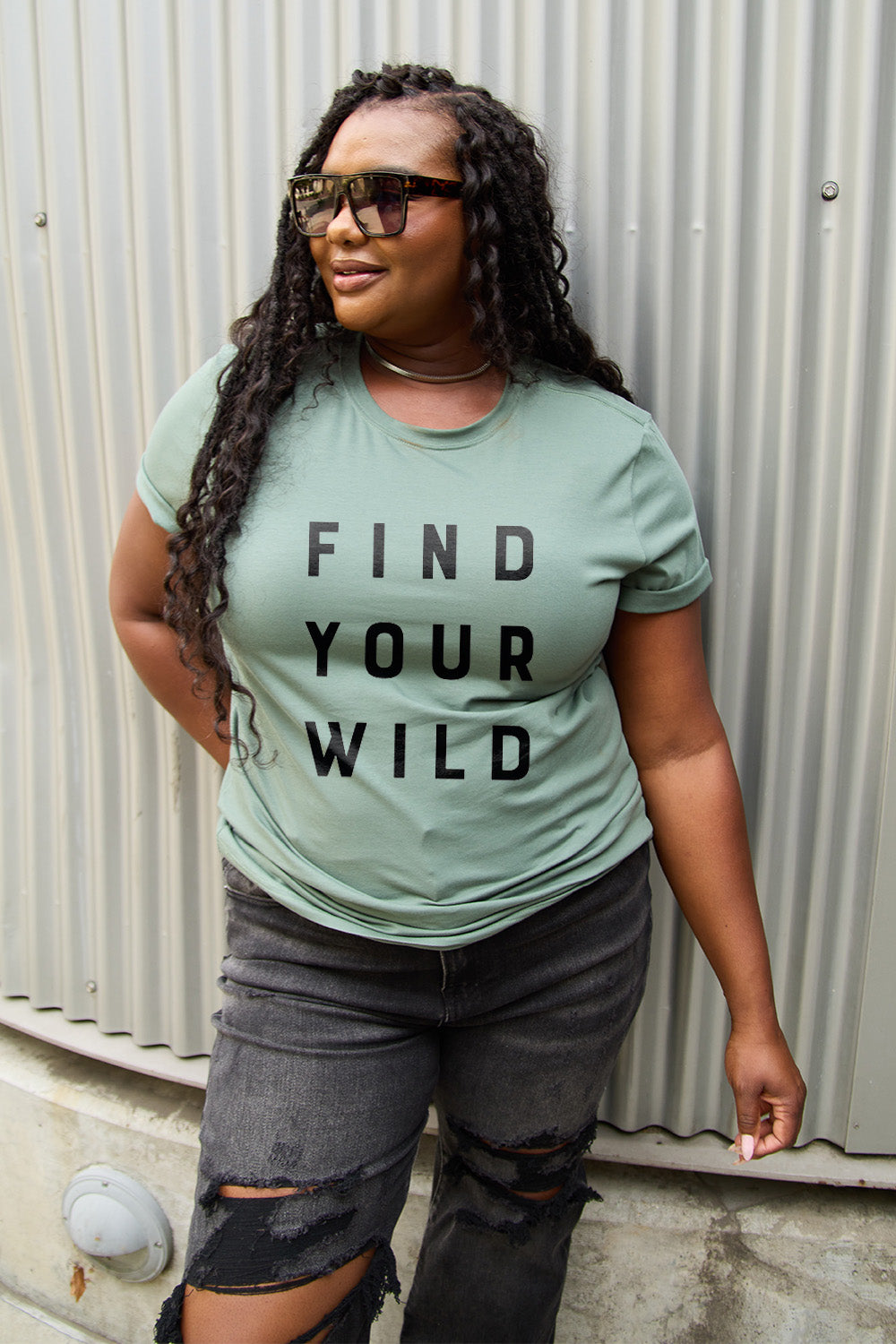 Plus Size FIND YOUR WILD Short Sleeve T-Shirt