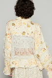 Lace Patch Flounce Sleeve Jacket