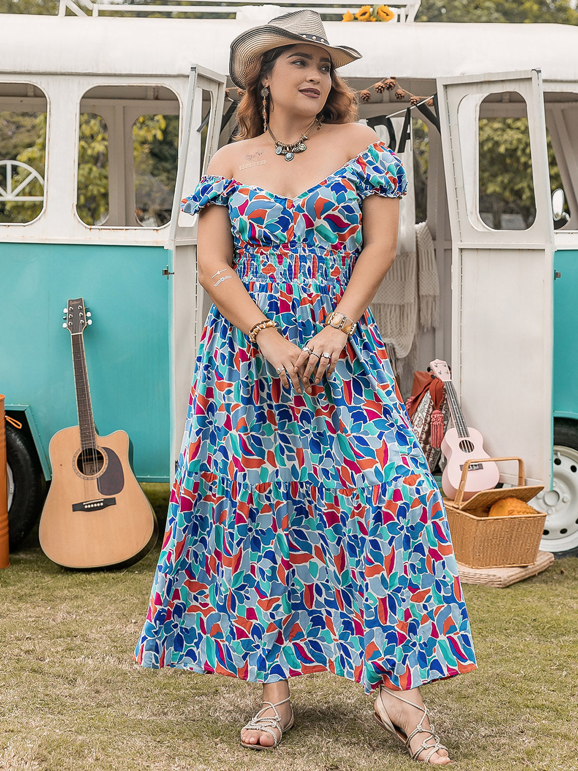 Plus Size Floral Maxi Dress