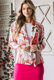 Full Size Floral Open Resort Blazer