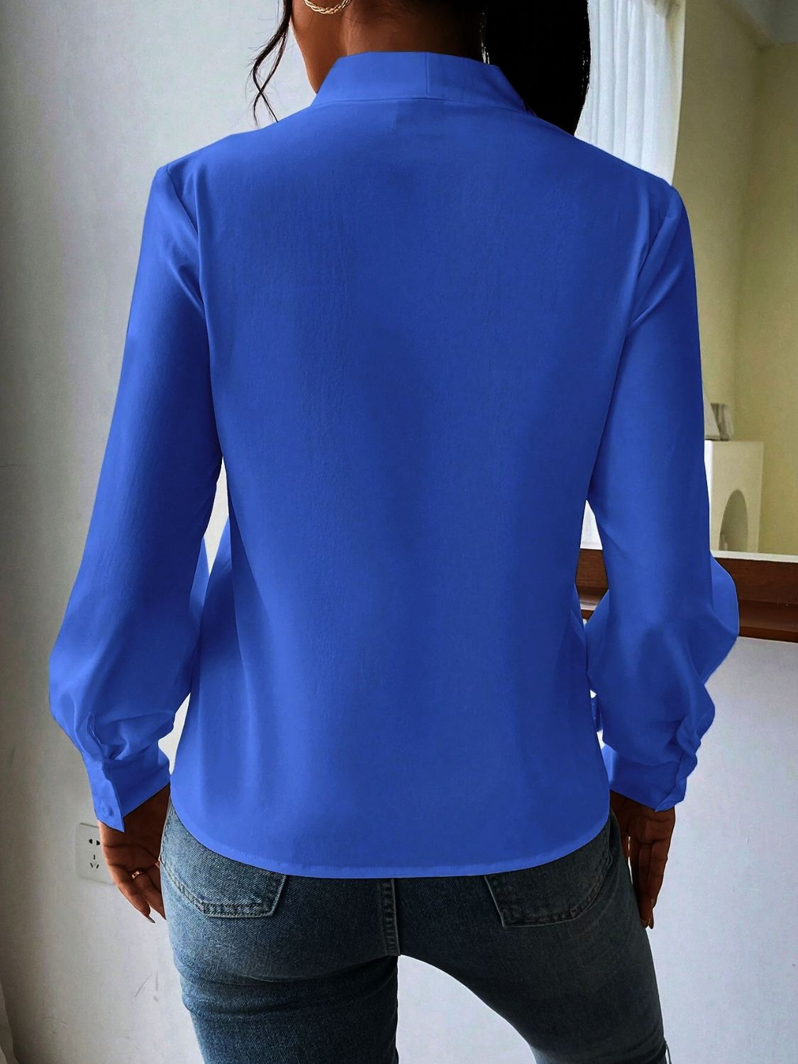 Classic V Neck Long Sleeve Shirt