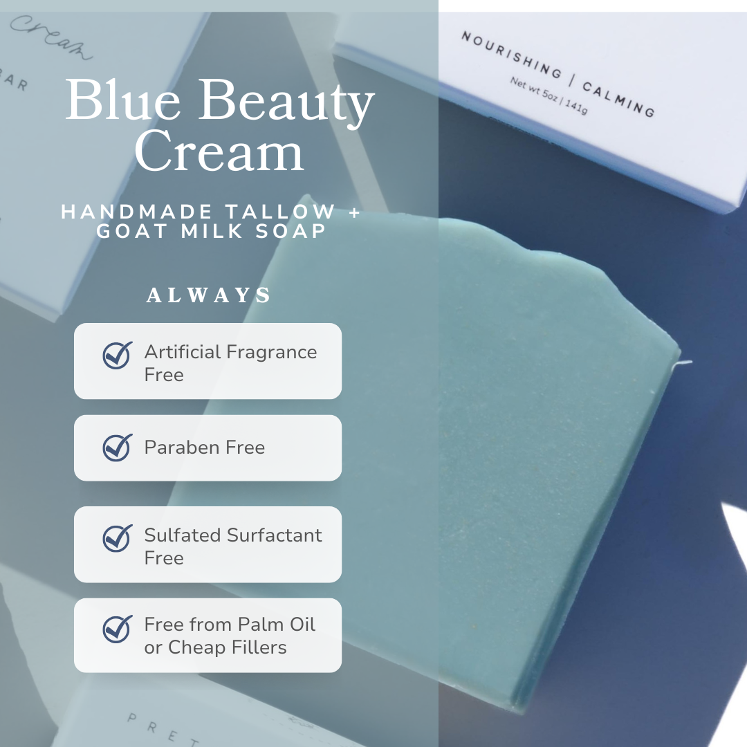 Organic Blue Beauty Cream Facial Bar