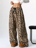 Leopard Wide Leg Plush Resort Pants