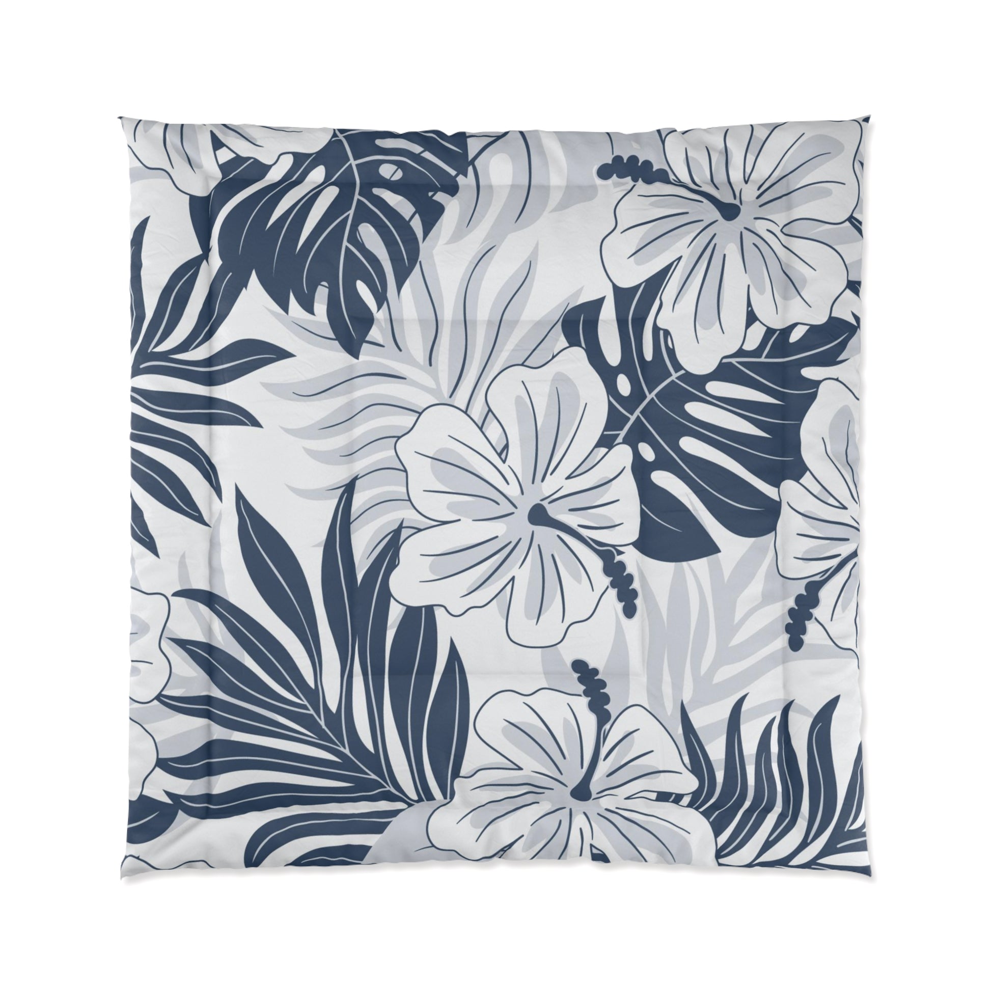 Aloha Hand Drawn Tropical Hawaiian Print Comforter