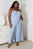 Plus Size Spaghetti Strap V-Neck Jumpsuit