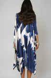 Ocean Bloom Kimono Wrap Navy Swim Cover